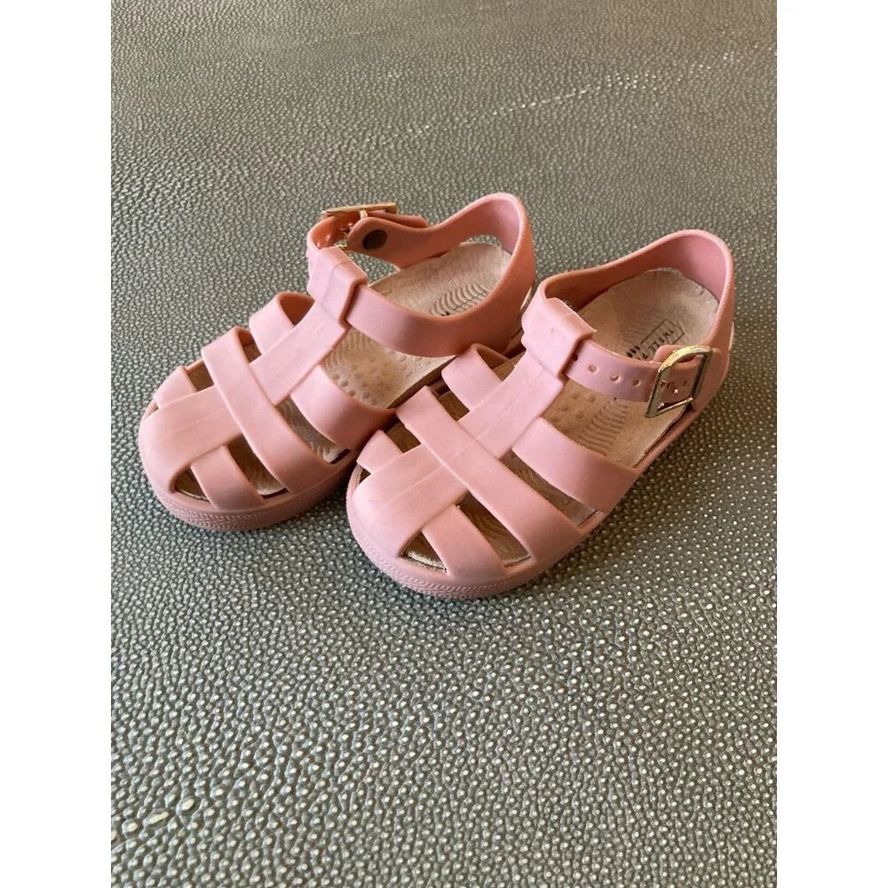 Kids Pink Jelly Fisherman Sandals
